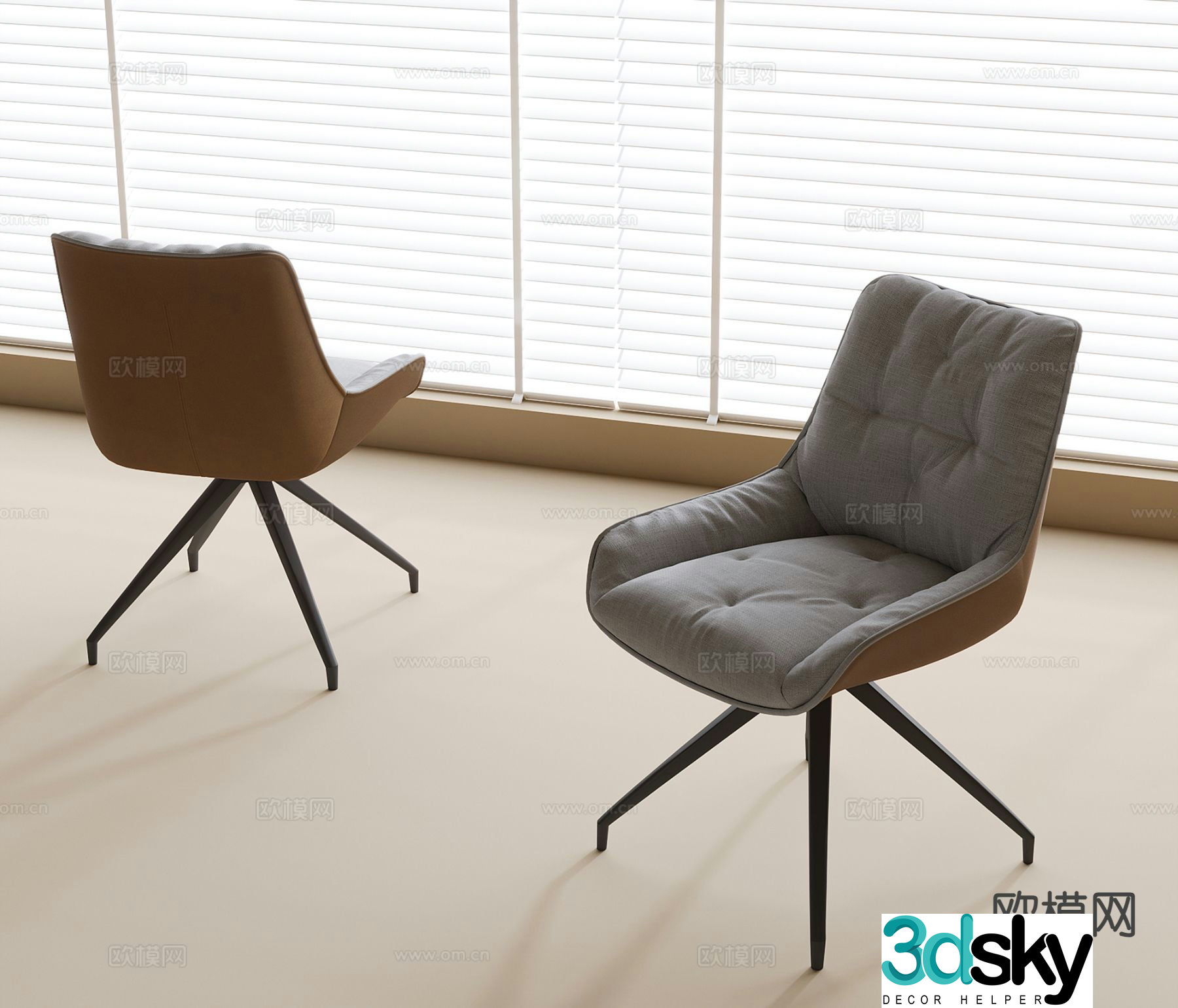 Modern office chair shift chair staff chair 3d model
