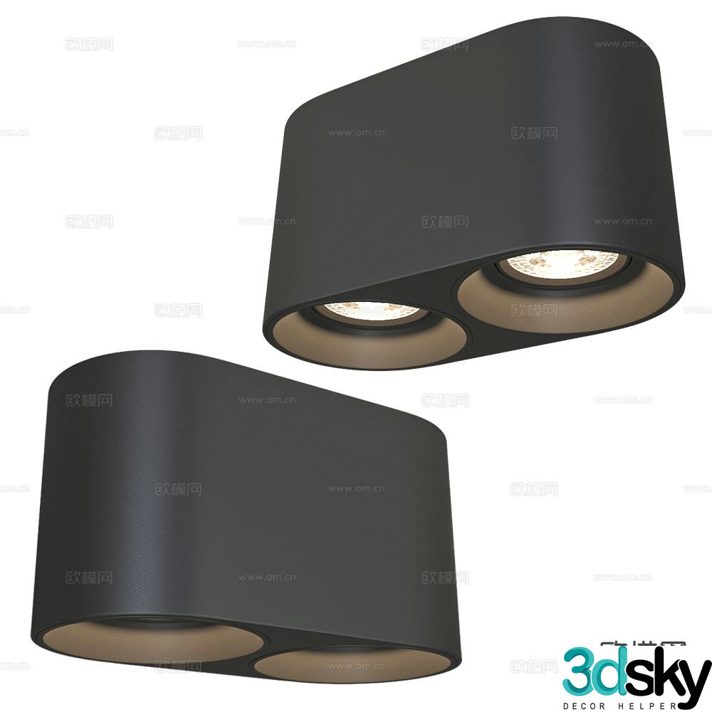 DENKIRS double row downlight spotlight 3d model