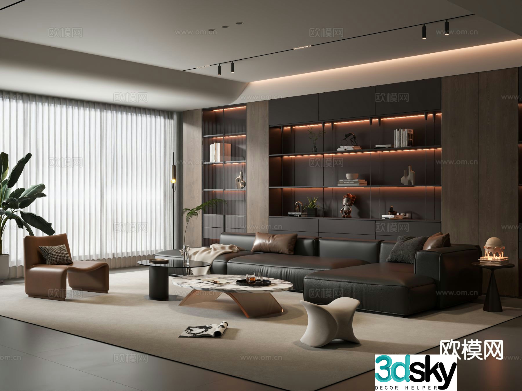 Italian living room 3d model