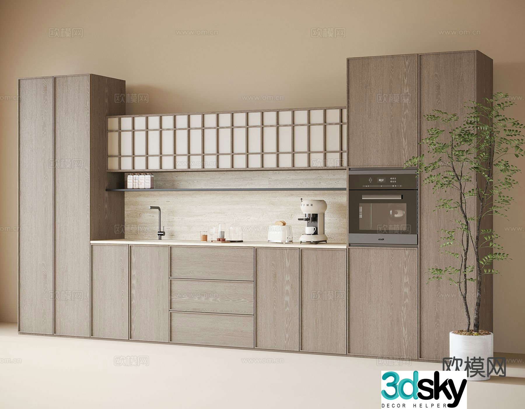 Modern sideboard 3d model