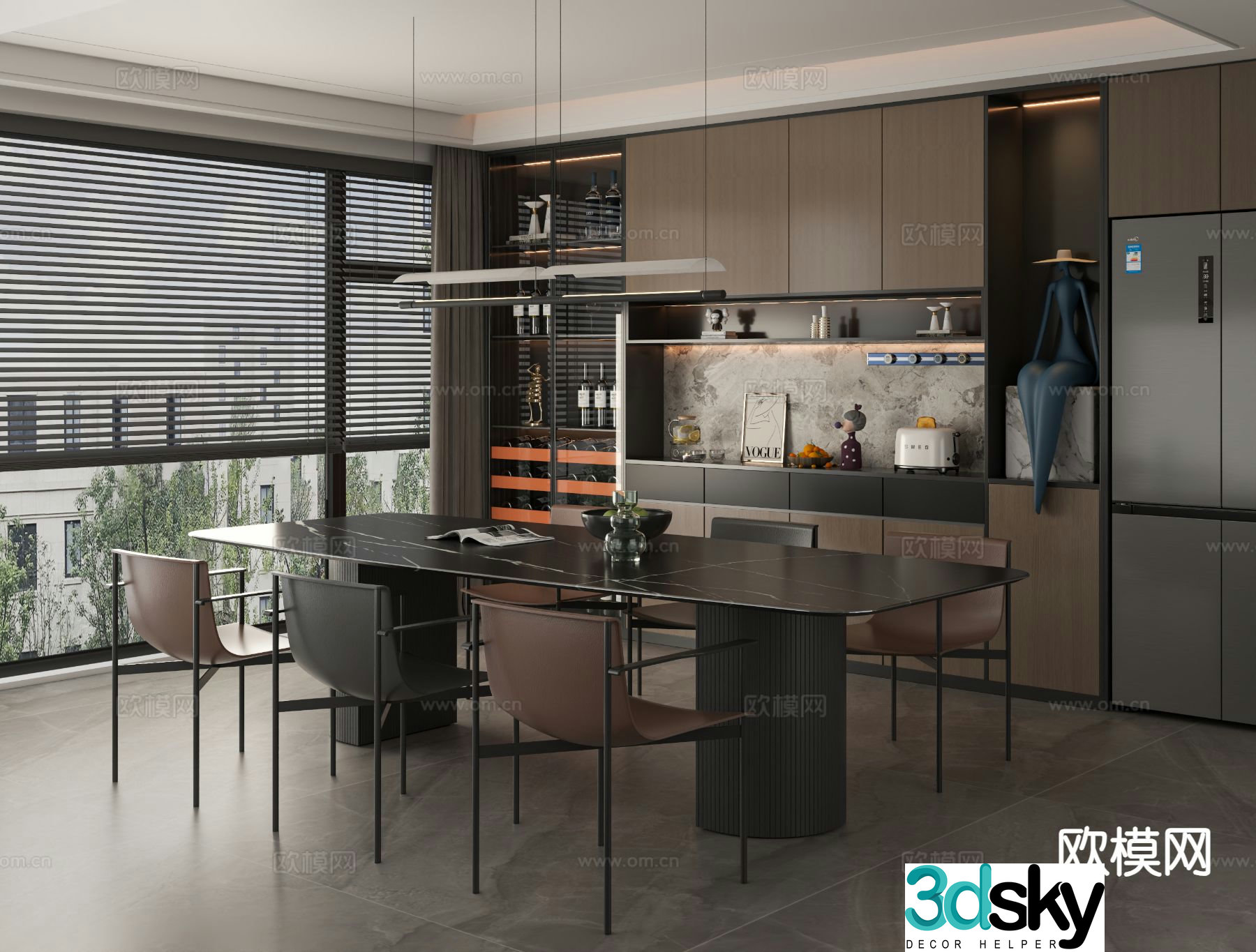 Italian restaurant 3d model