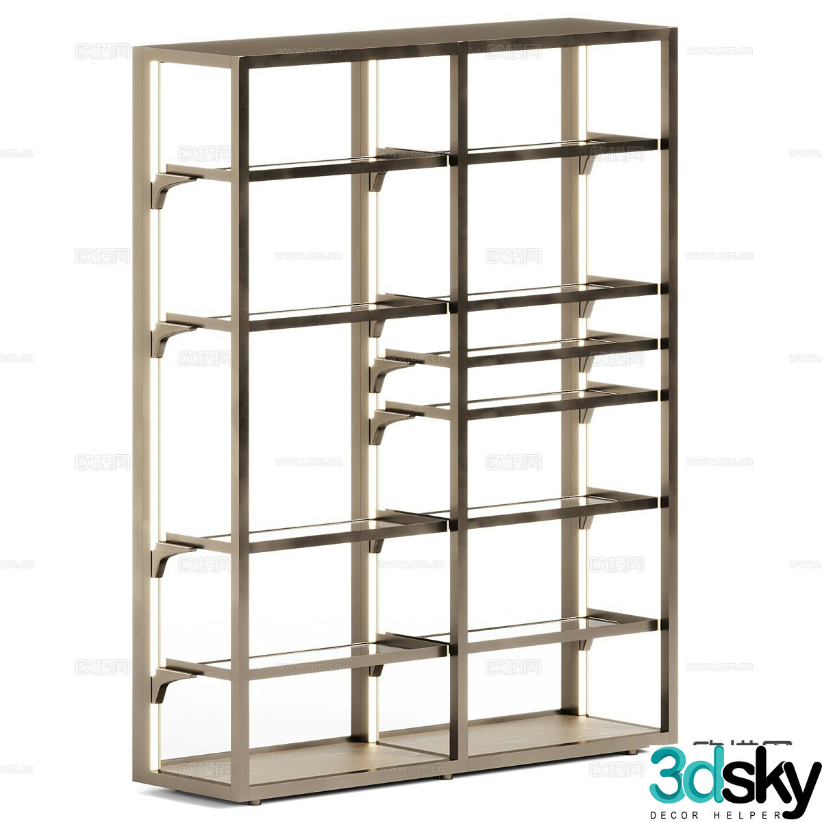 Modern decorative rack storage rack display rack 3d model
