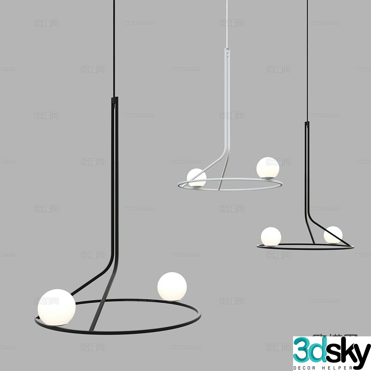 Bedside small chandelier 3d model