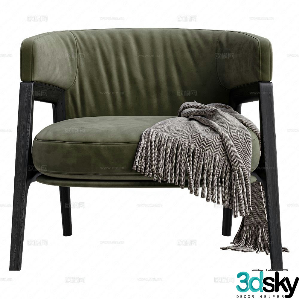 Modern sofa chair leisure chair 3d model