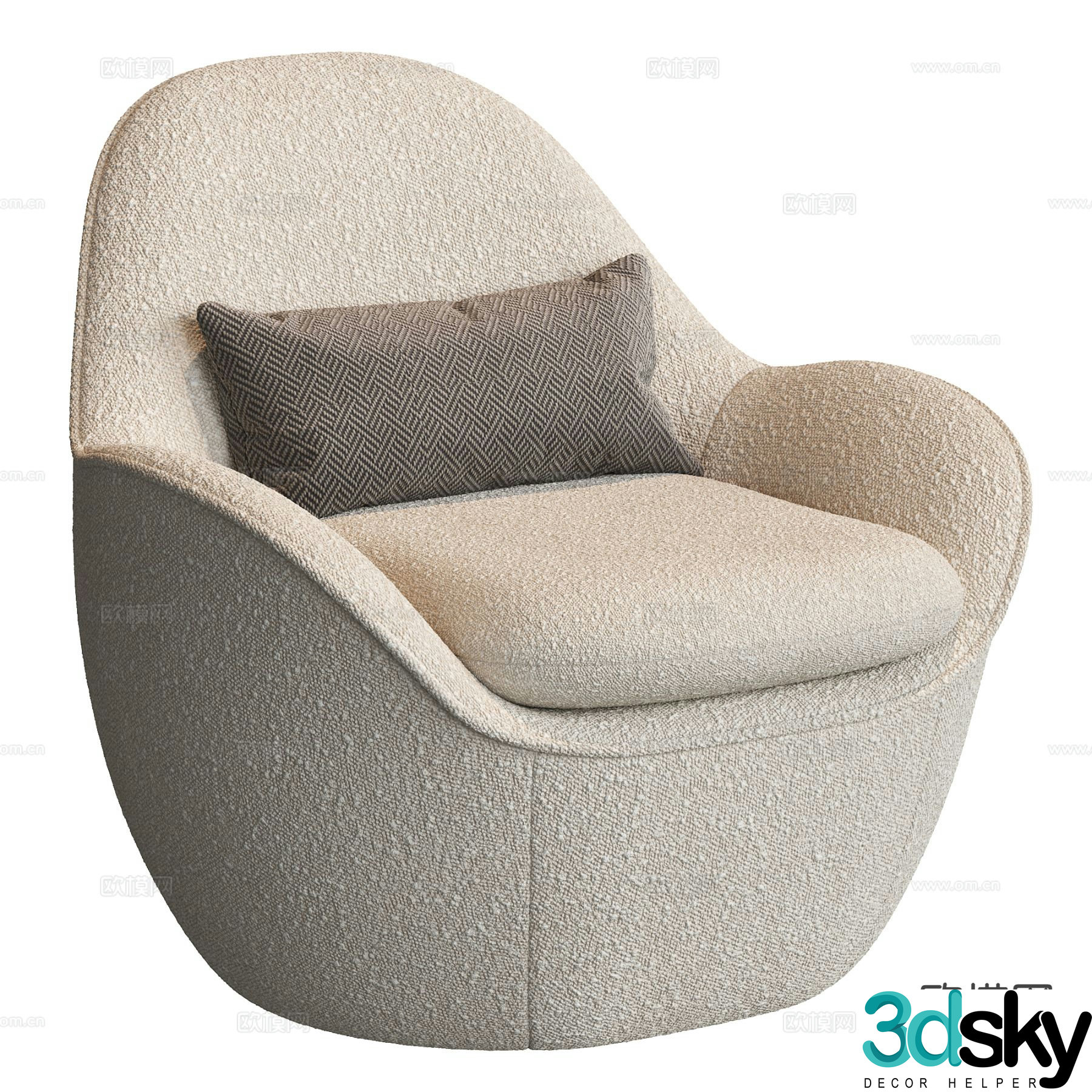 Single sofa leisure sofa 3d model