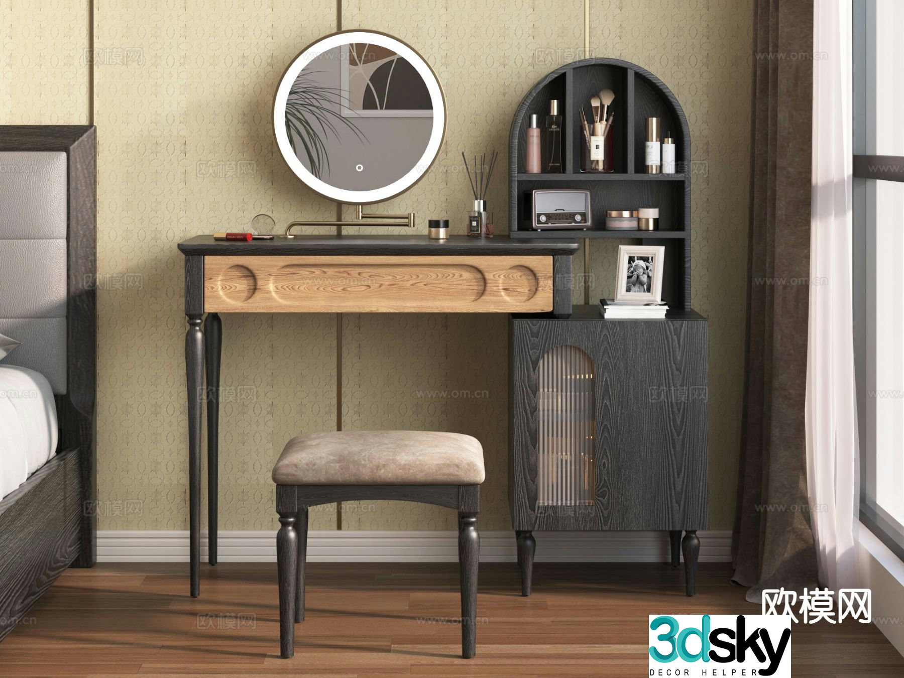 Italian dressing table dressing table 3d model