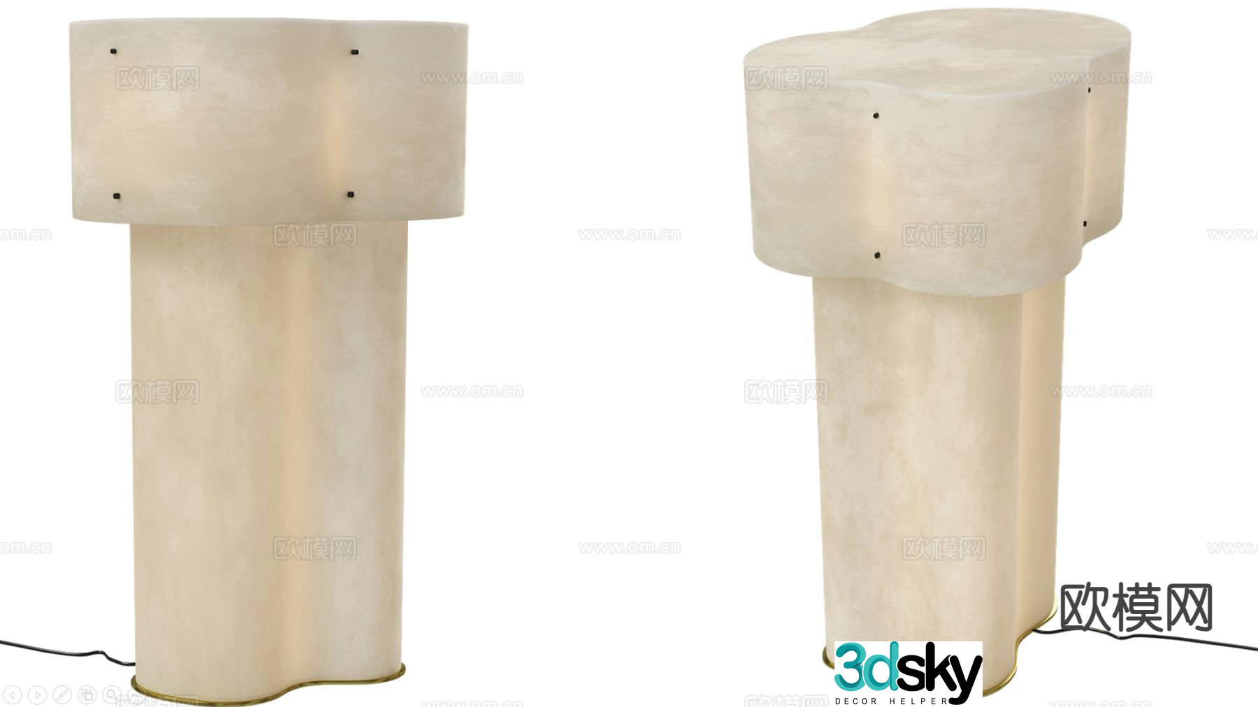 Wabi-sabi floor lamp artistic floor lamp 3d model