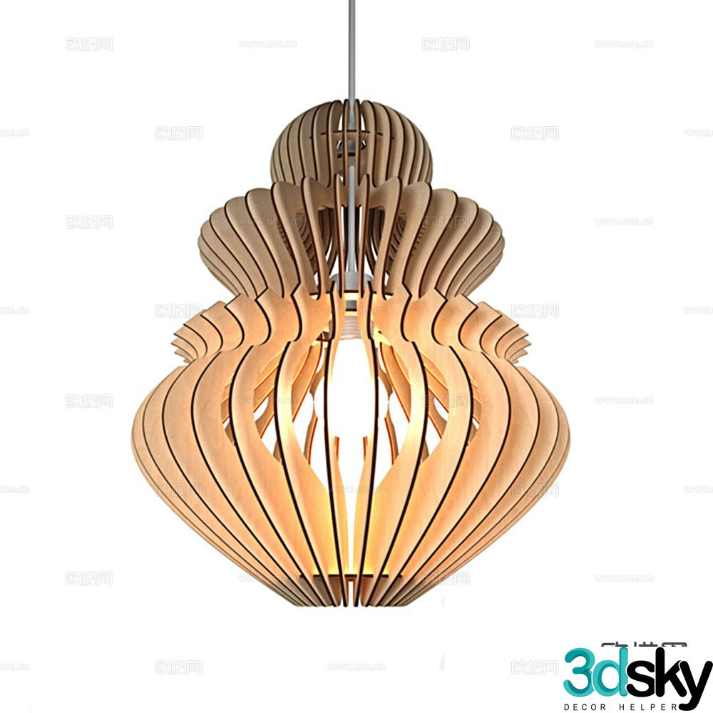 Nordic chandelier art chandelier 3d model