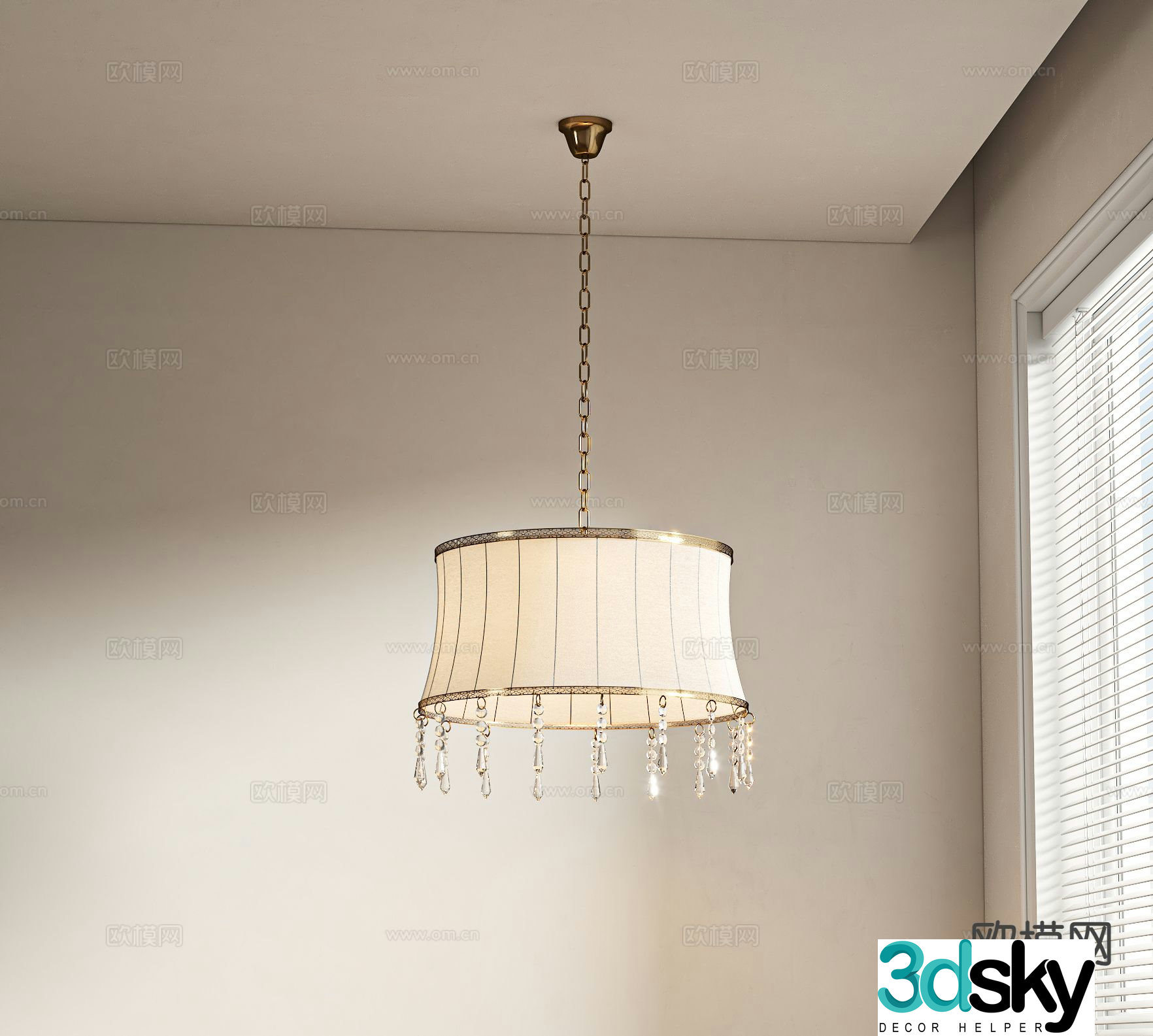 French chandelier dining room chandelier 3d model
