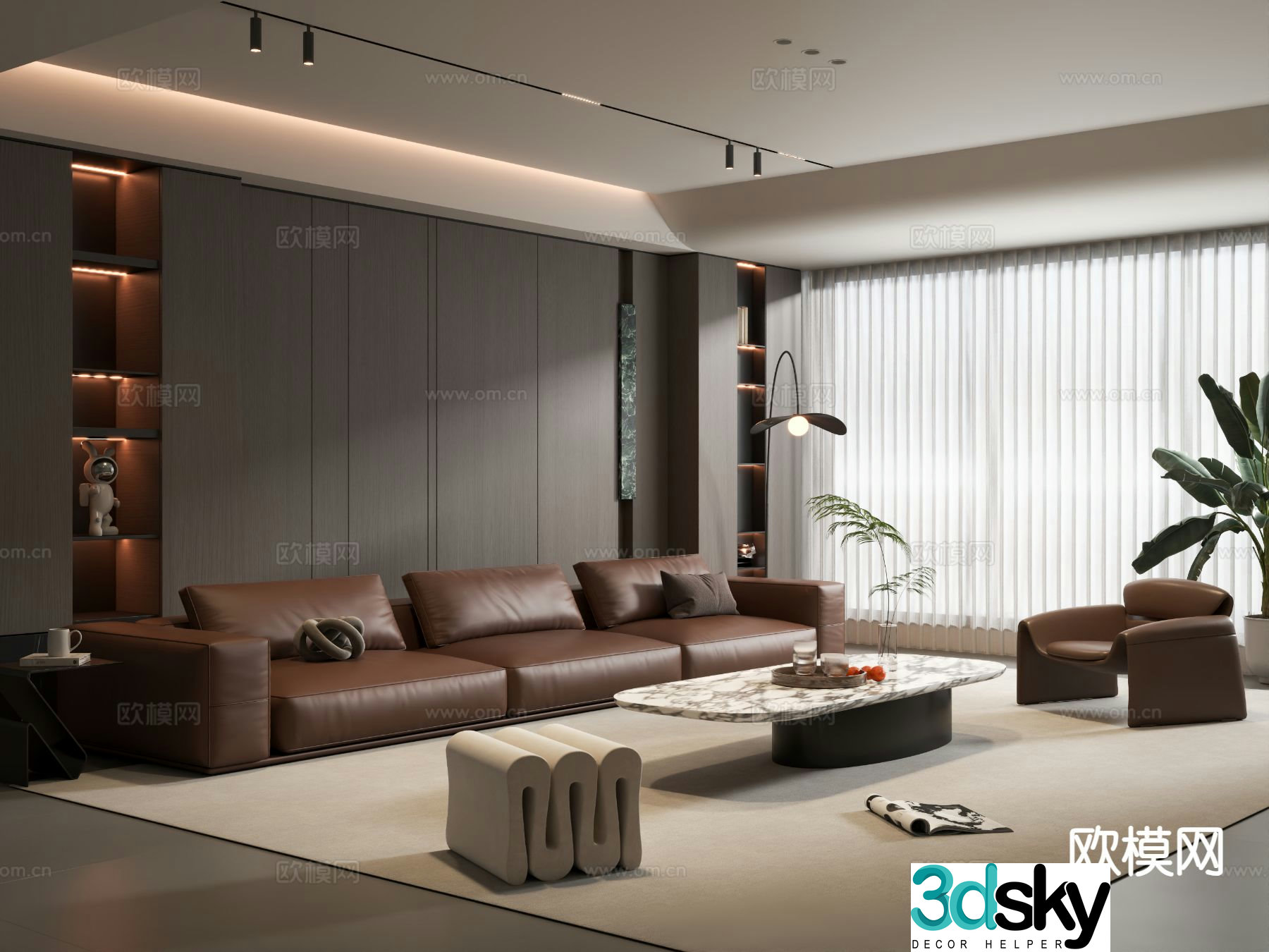 Italian living room 3d model