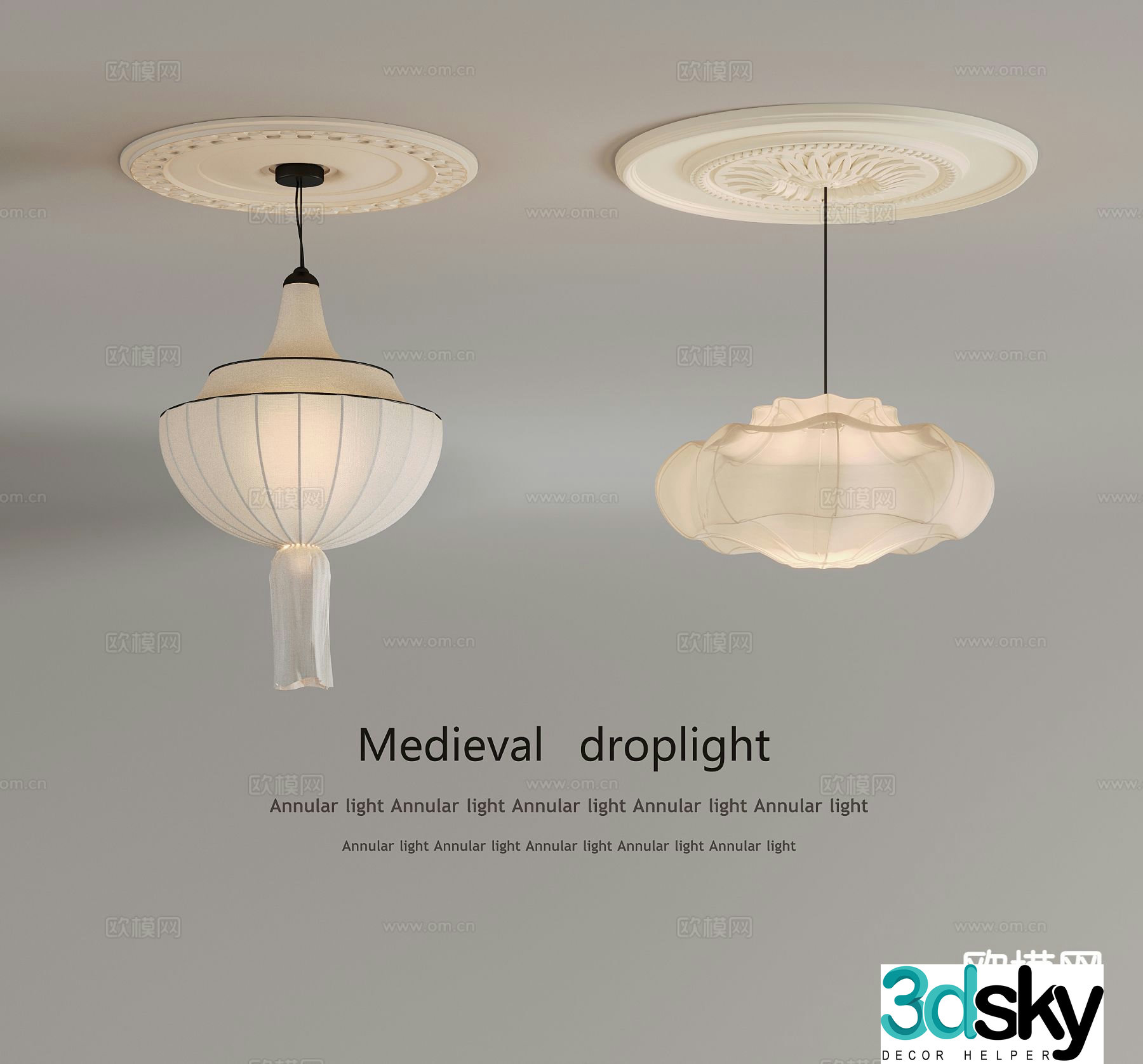 Medieval style chandelier living room chandelier dining room chandelier 3d model