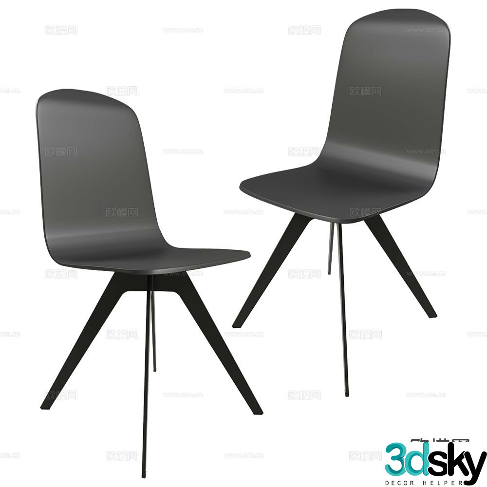 CANCIO Italian chair dining chair 3d model