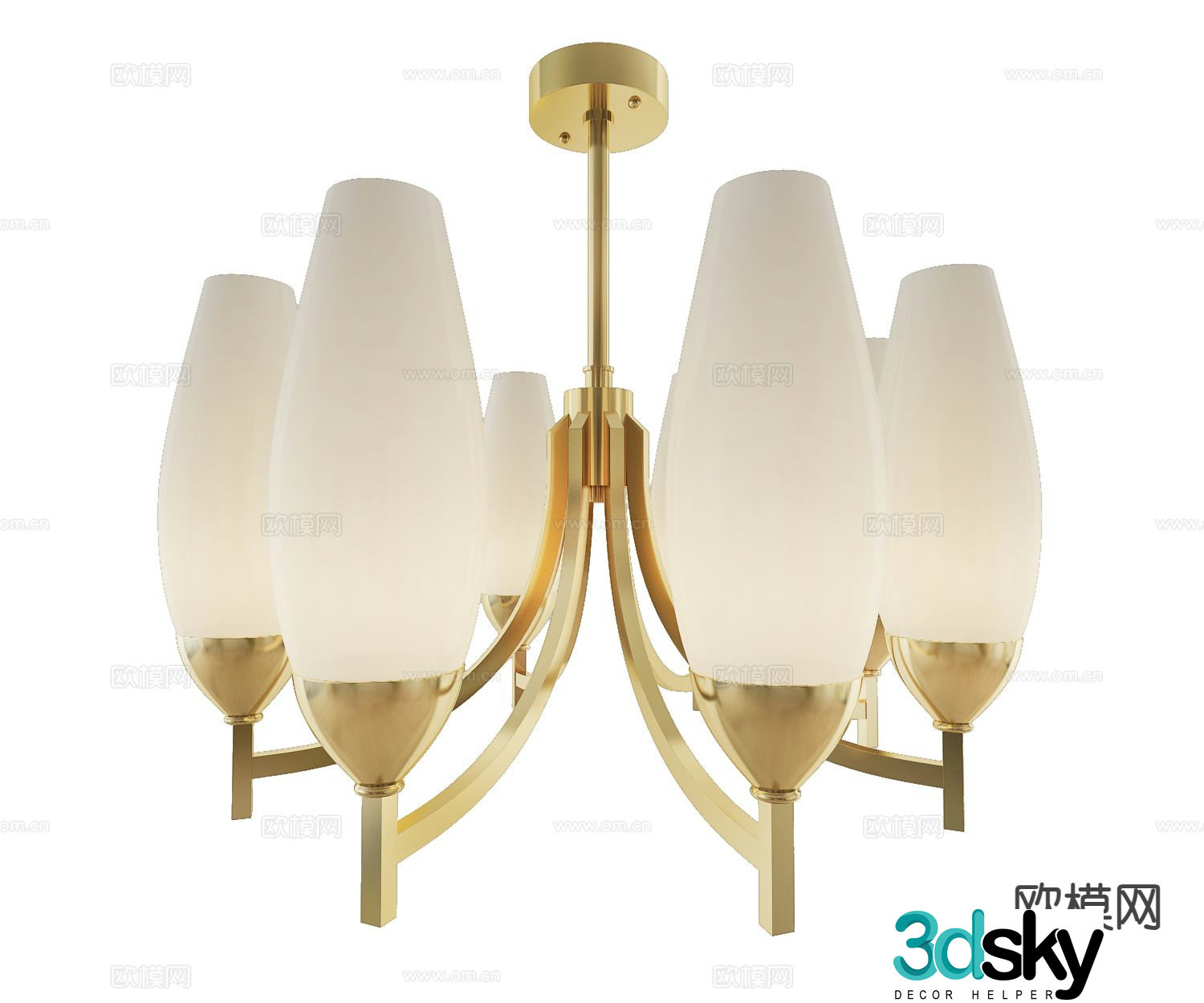 American chandelier art chandelier 3d model