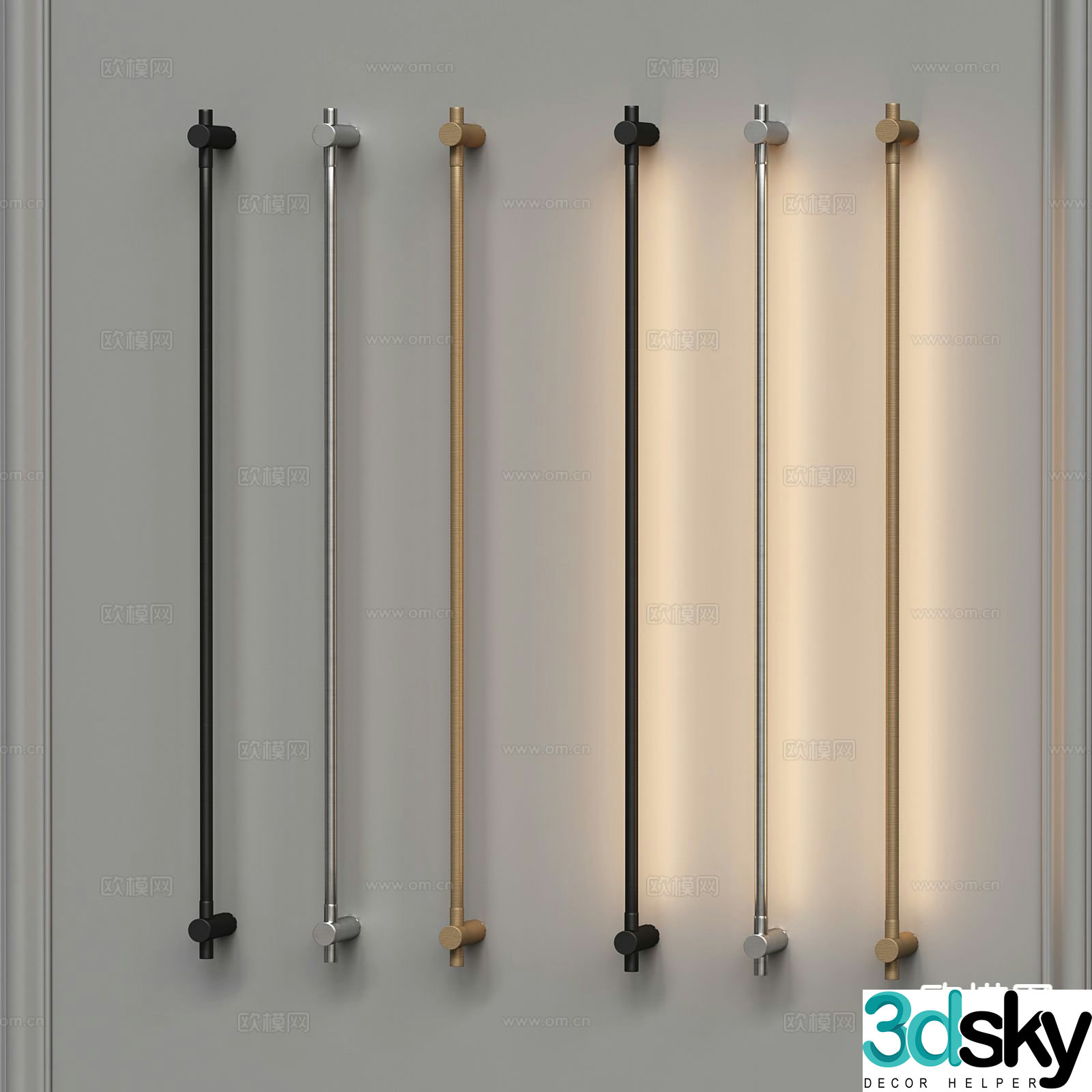 Modern wall light metal wall light 3d model