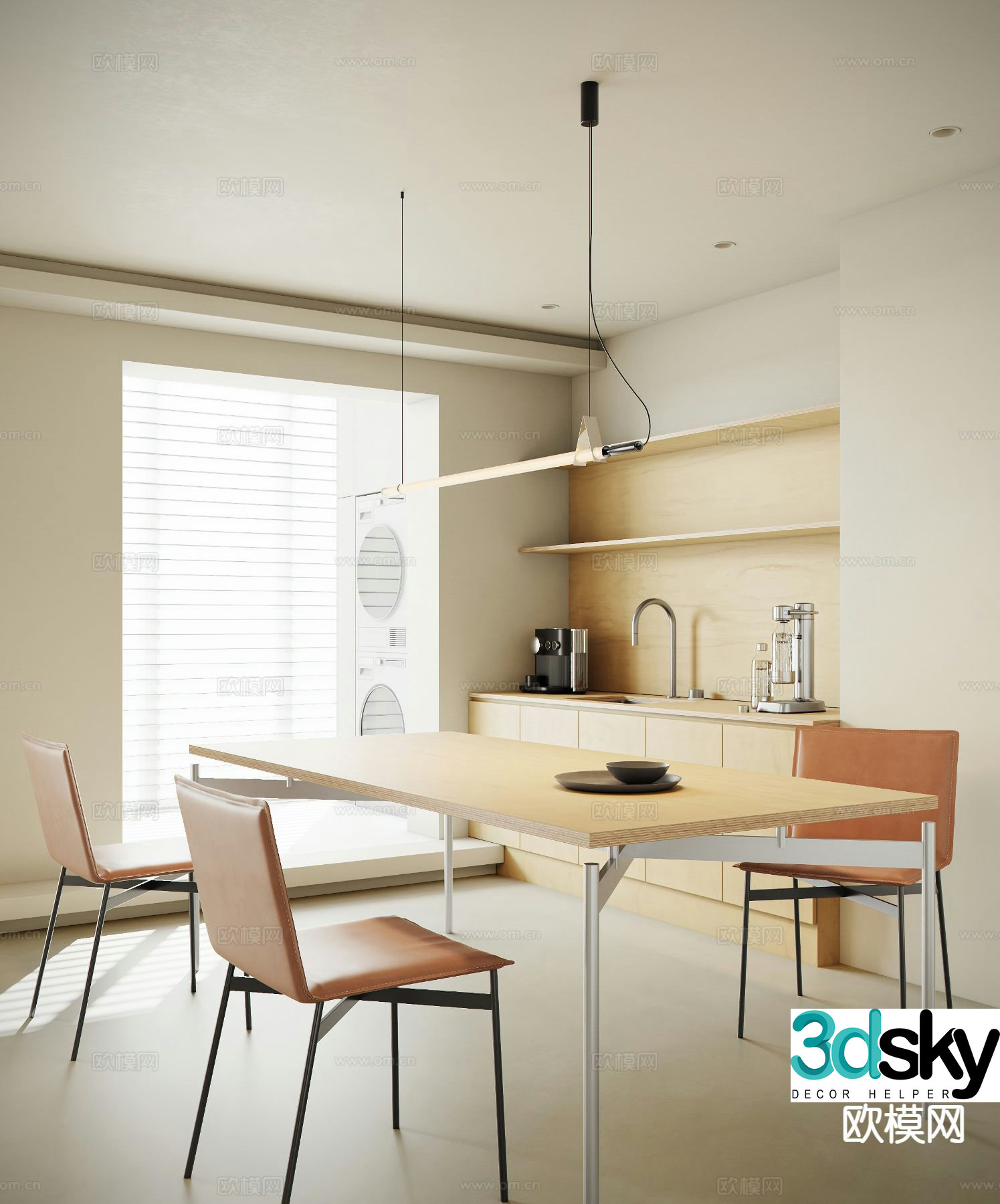 Modern restaurant 3d model