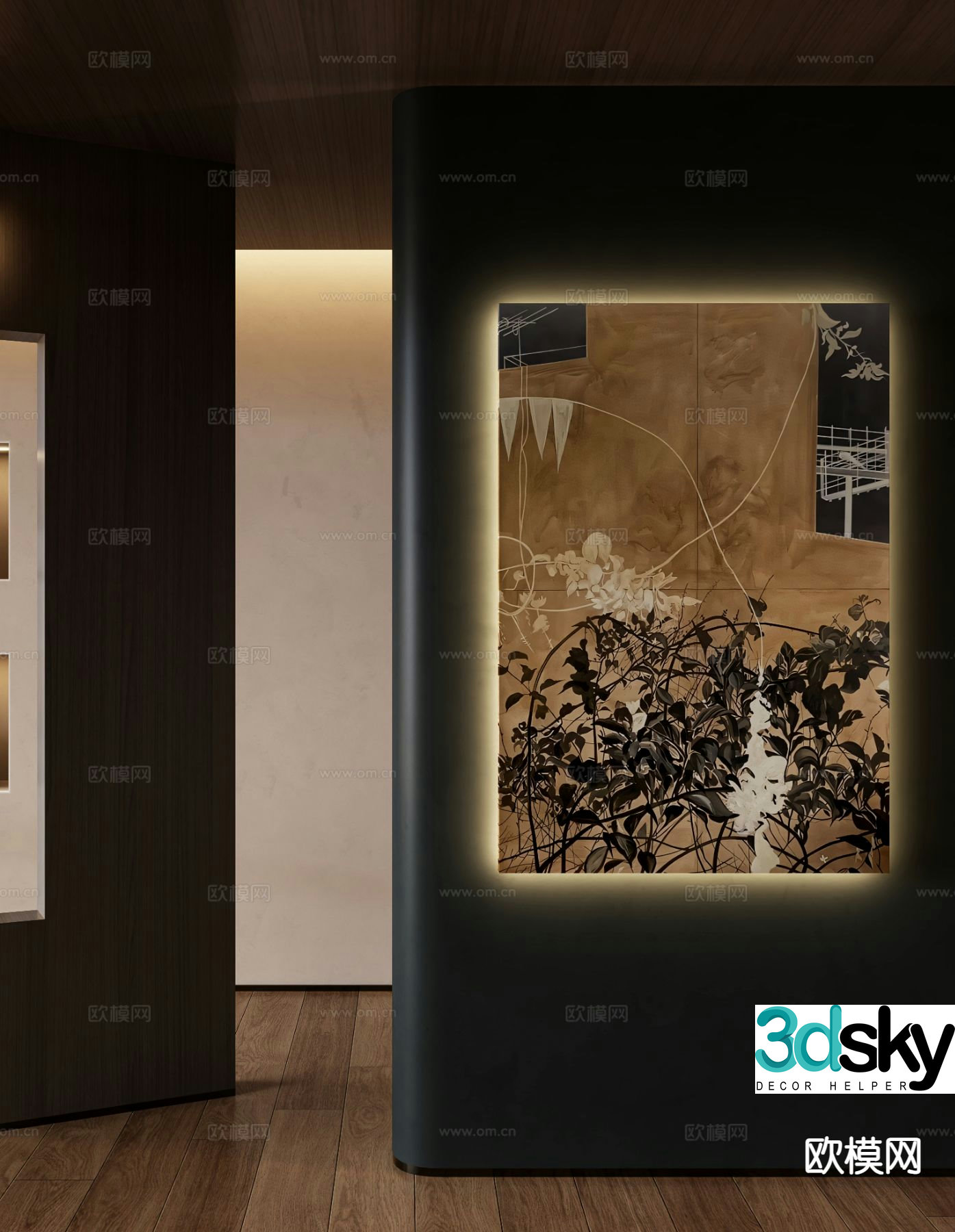 Medieval Art Painting Decorative Painting 3D Model