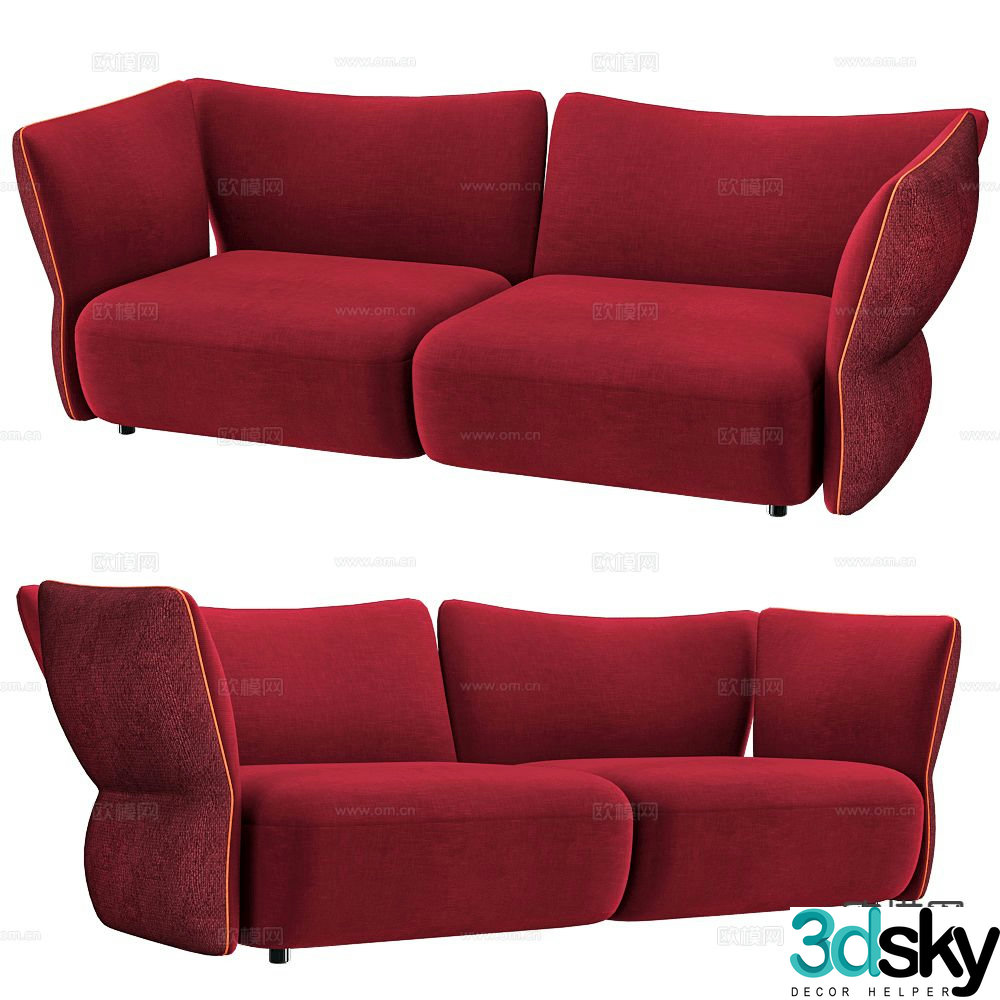 Giovannetti Italian love sofa 3d model