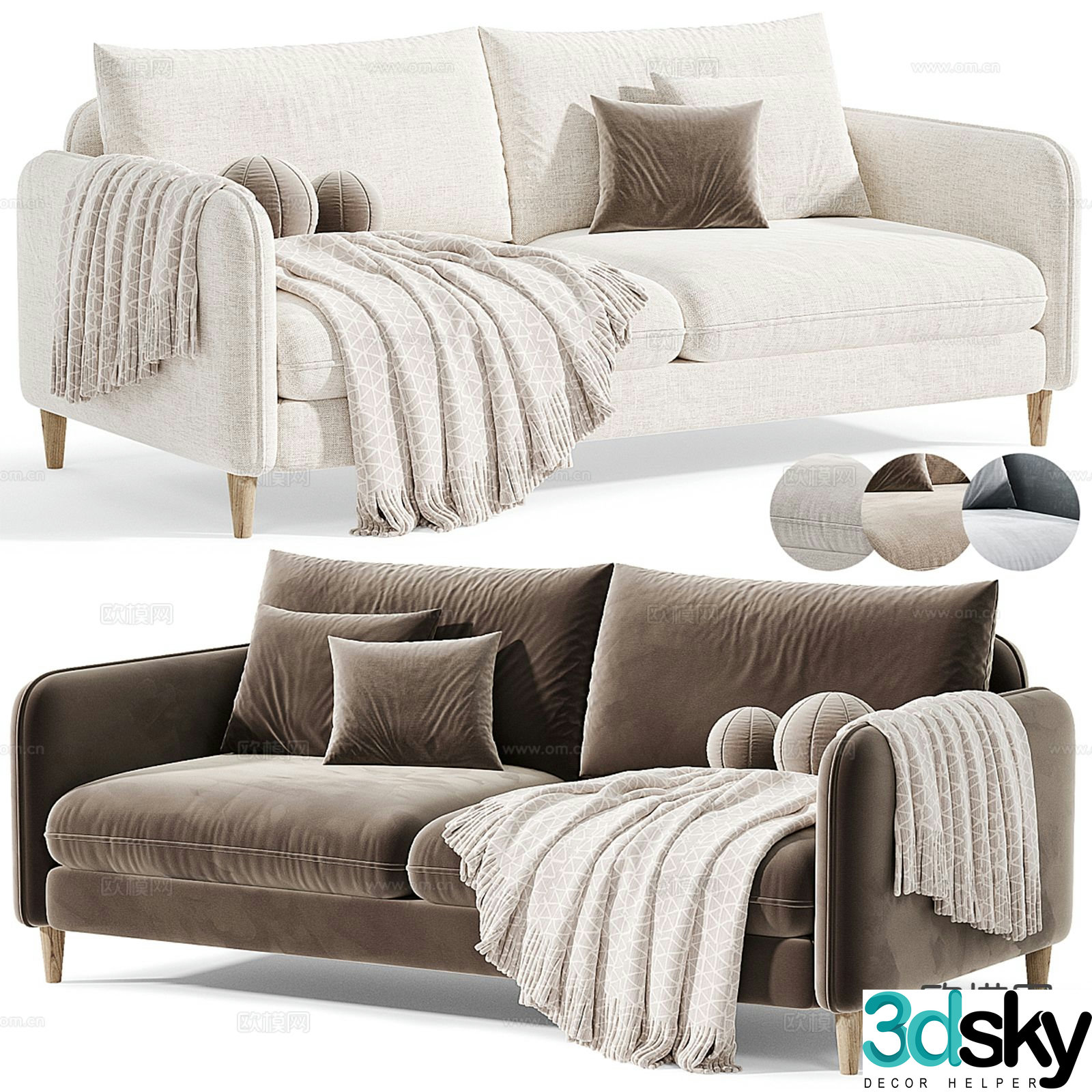 Modern love sofa 3d model