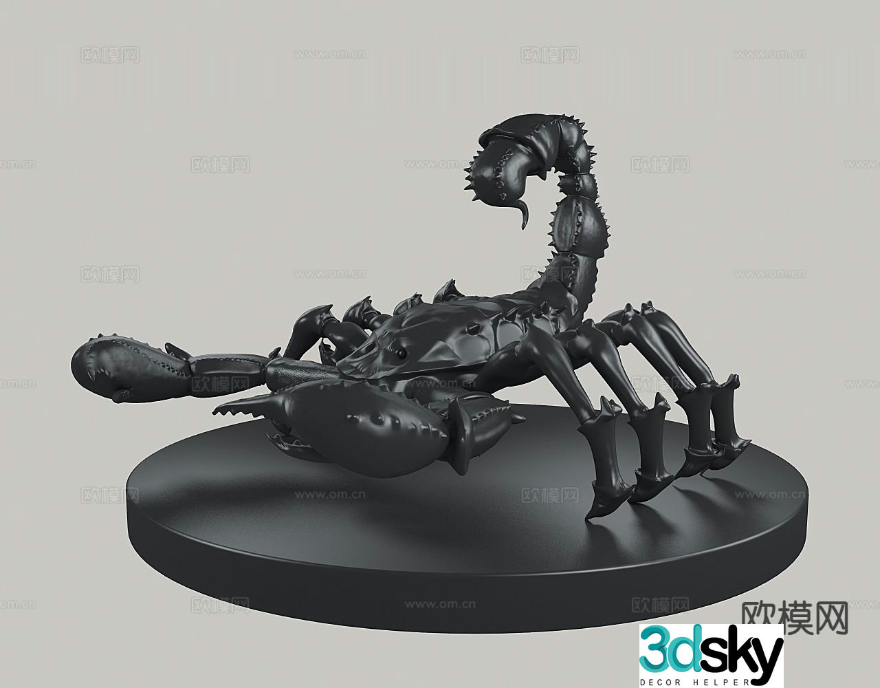 Scorpion sculpture art ornament 3d model