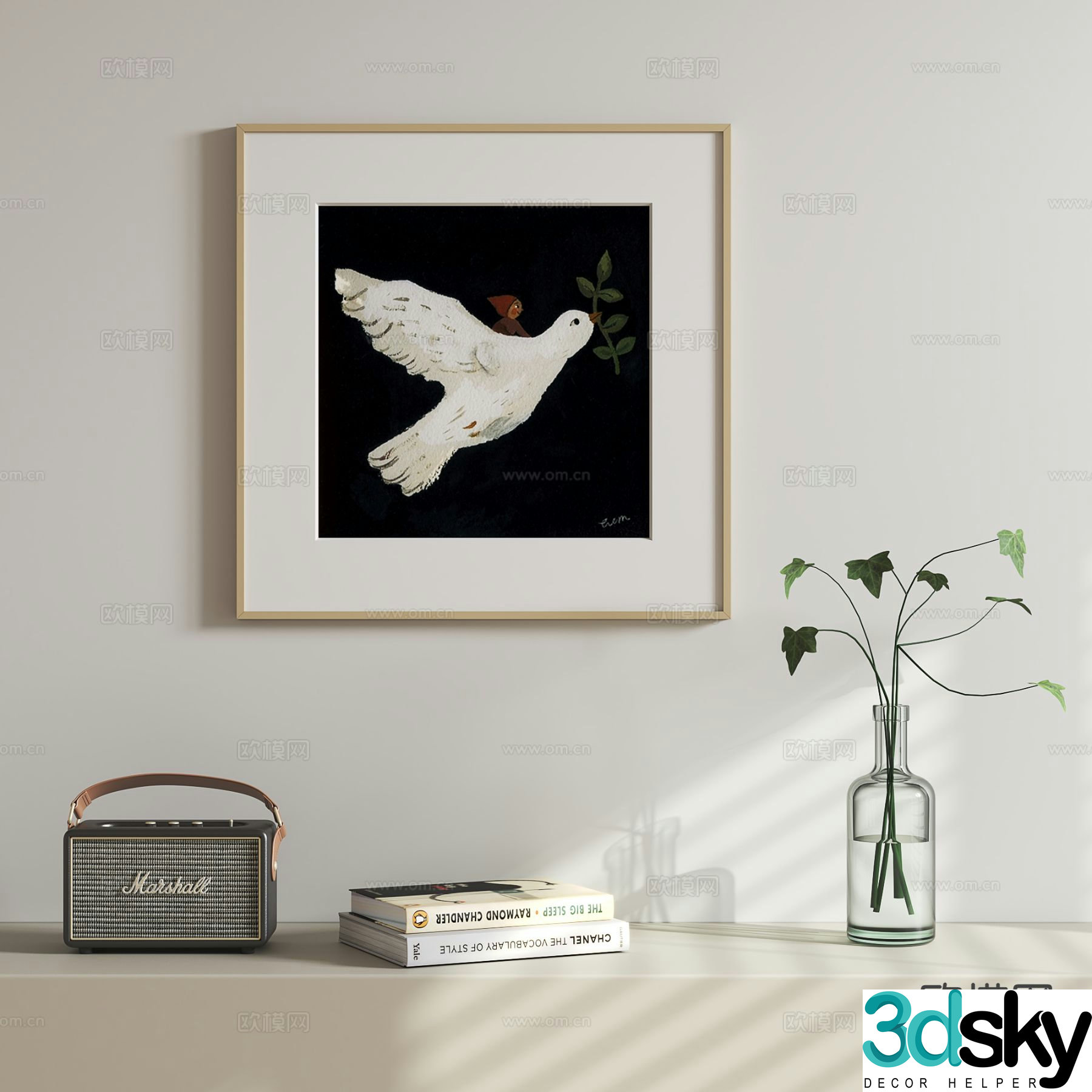 Nordic cartoon hanging painting children’s hanging painting 3d model