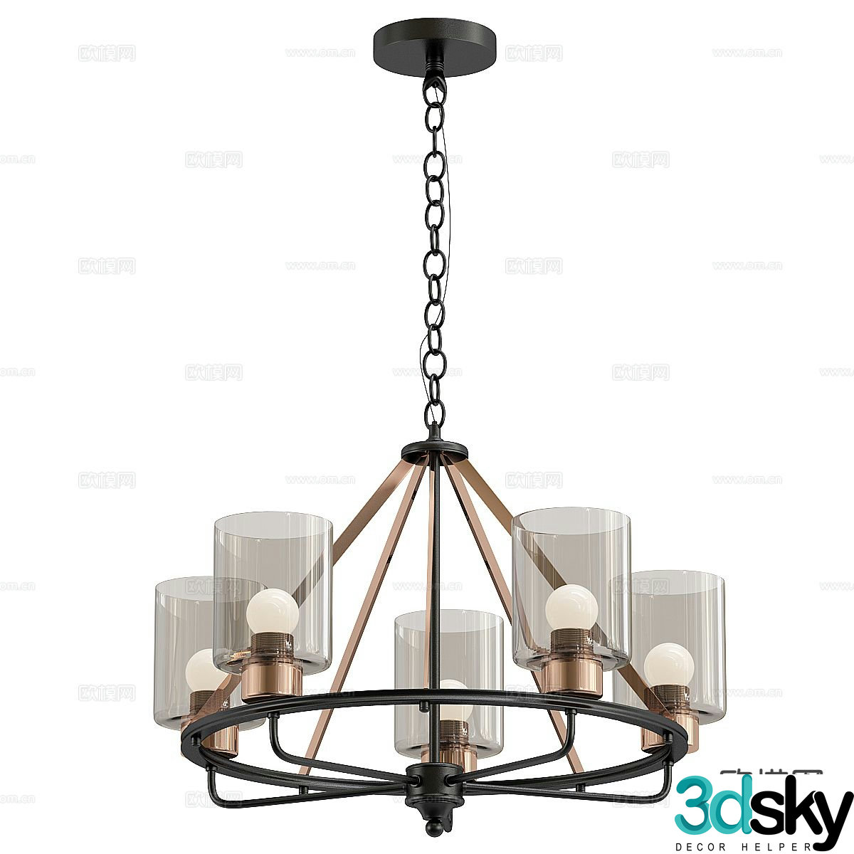 Creative chandelier hall chandelier 3d model