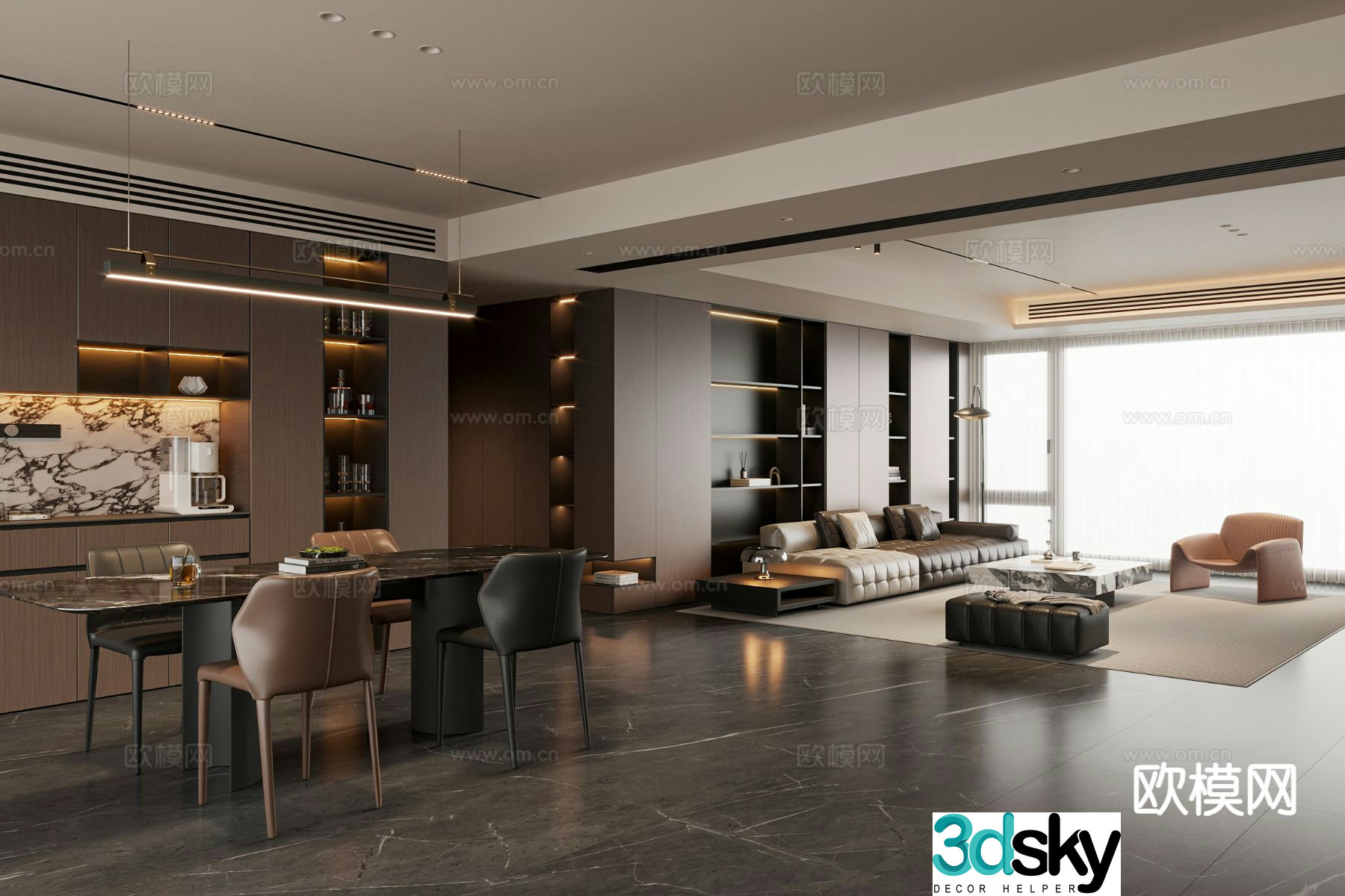 Italian restaurant 3d model