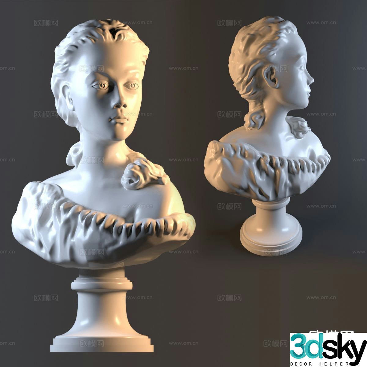 bust sculpture portrait sculpture 3d model
