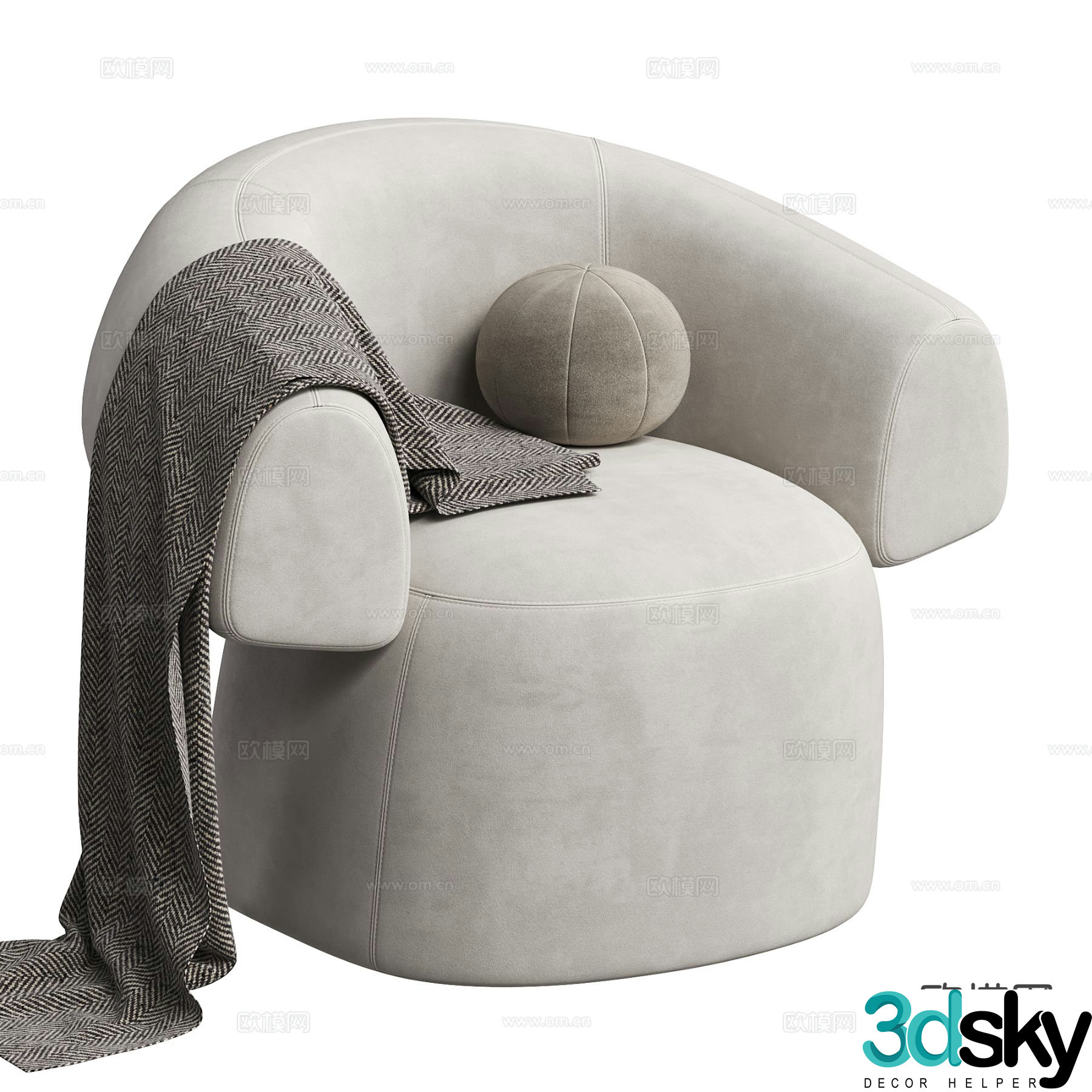 Single sofa leisure sofa 3d model