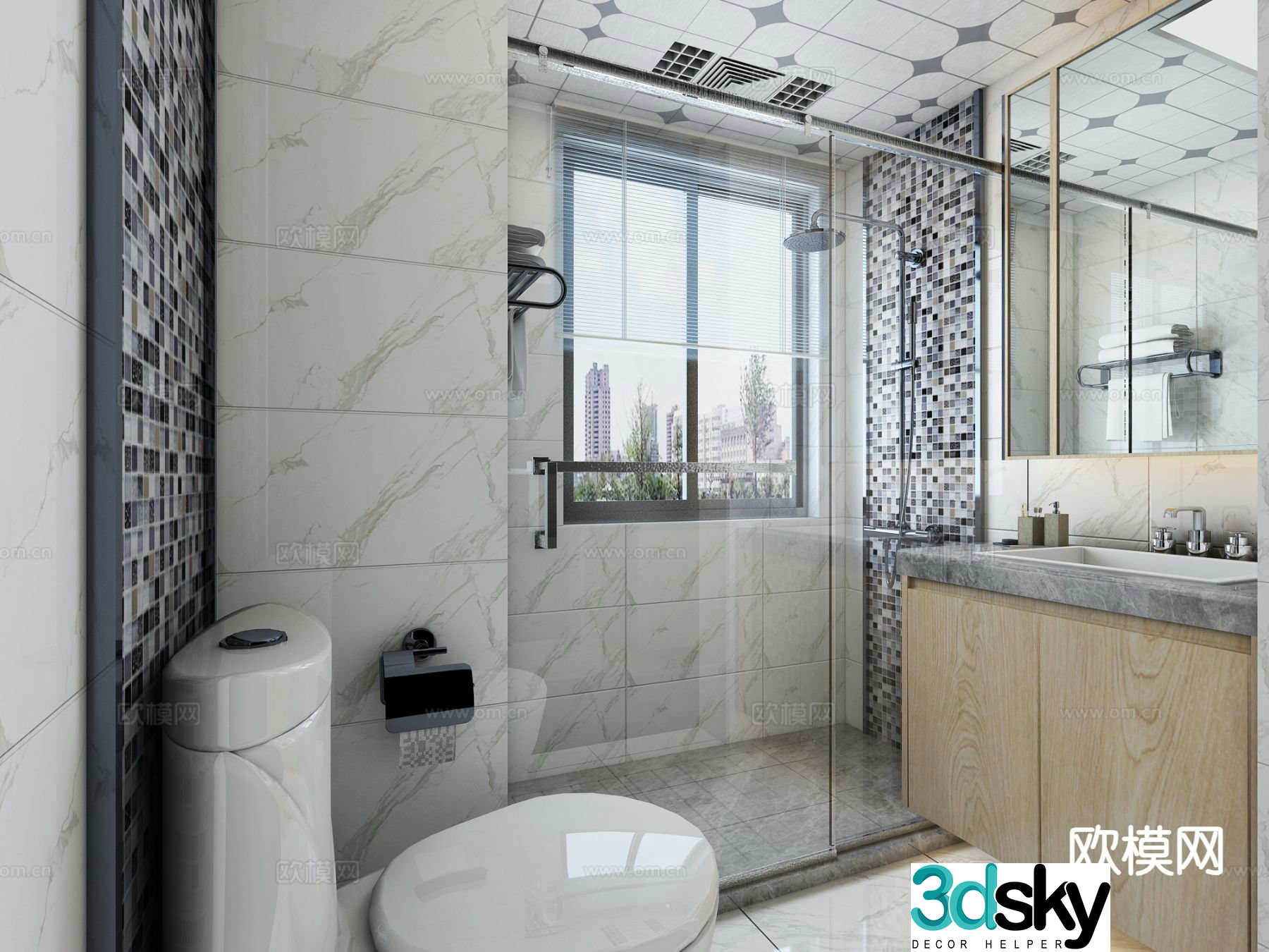 Modern bathroom bathroom 3d model