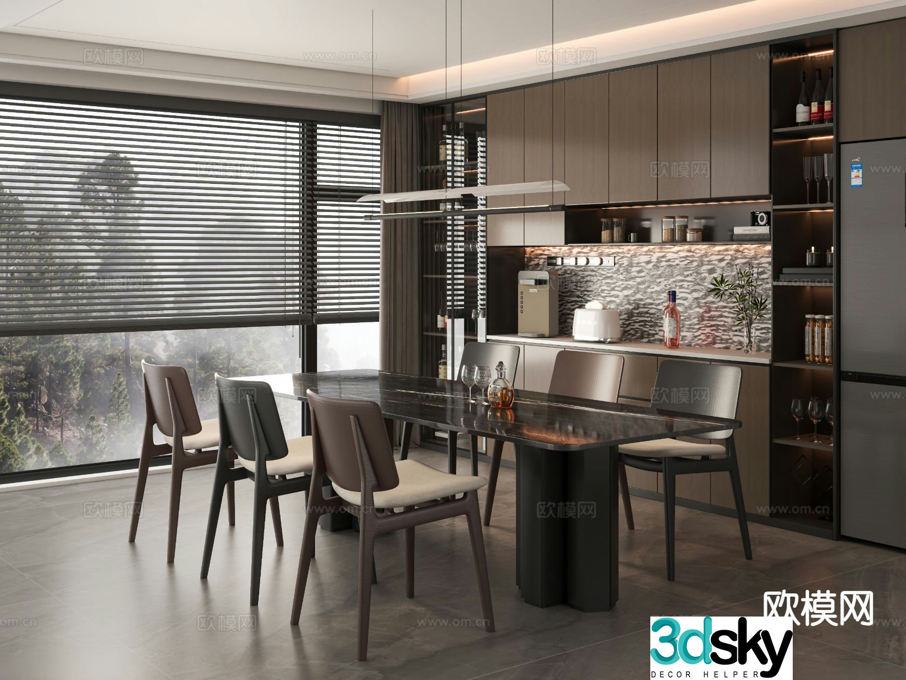Italian restaurant 3d model