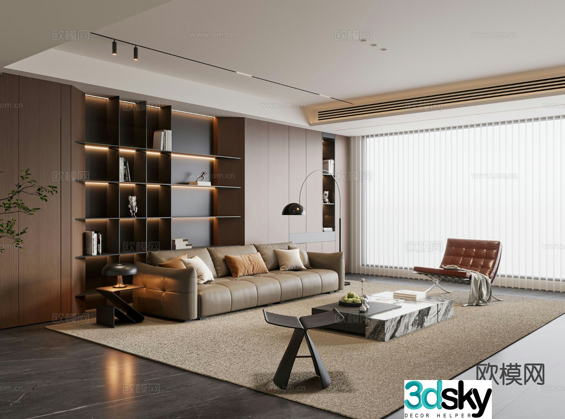 Italian living room 3d model