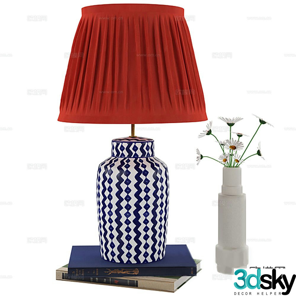 European style lamps lighting lamp table lamp 3d model