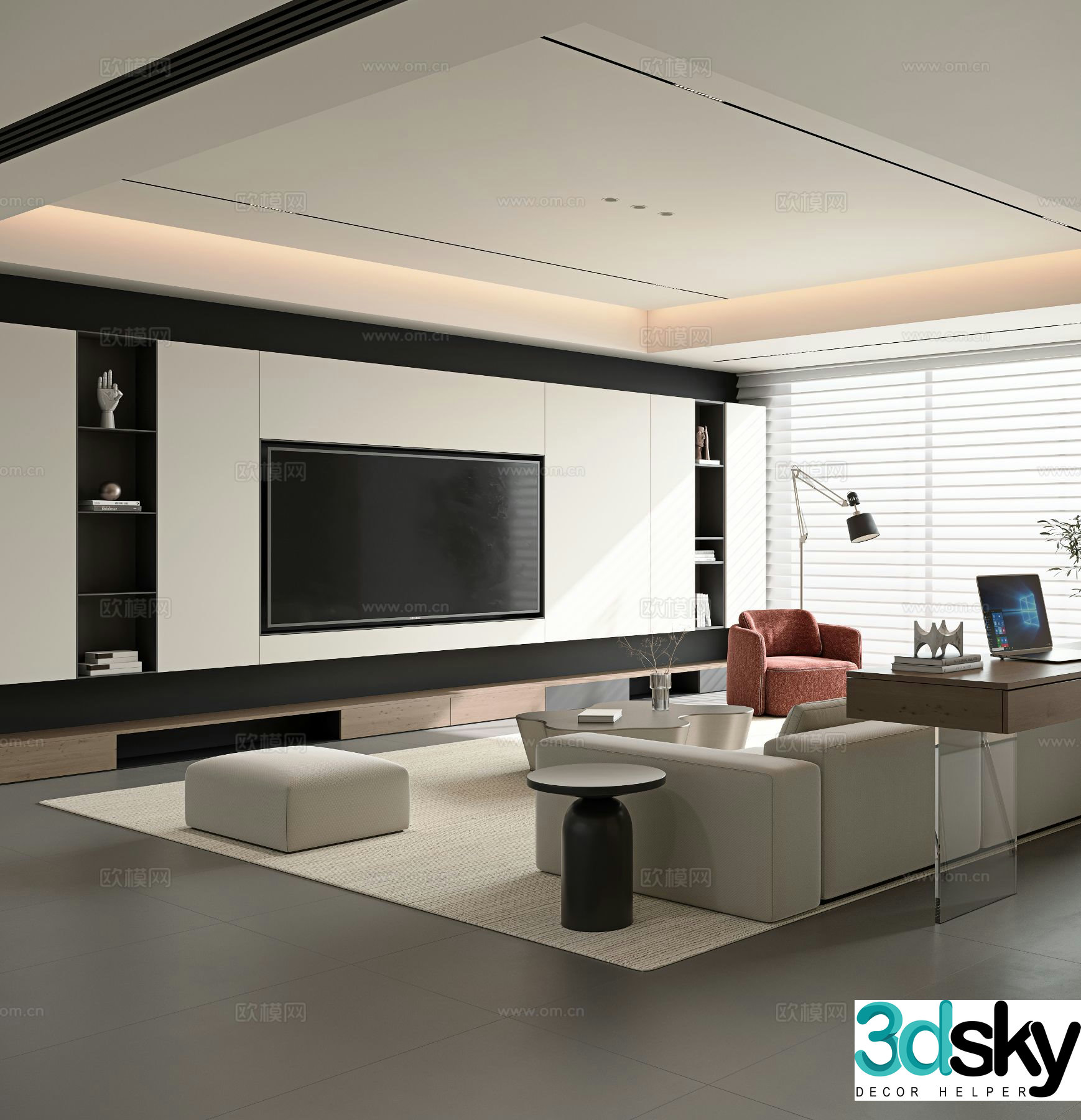 Italian living room 3d model