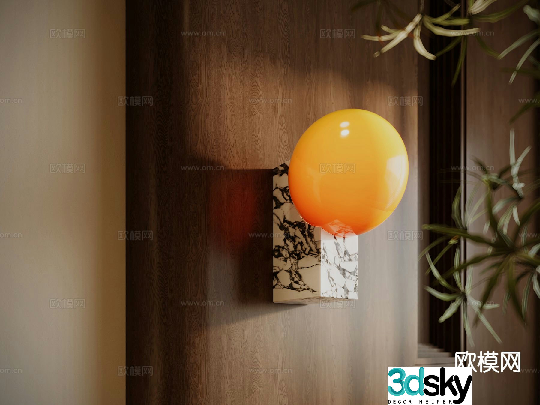 Medieval style wall lamp 3d model