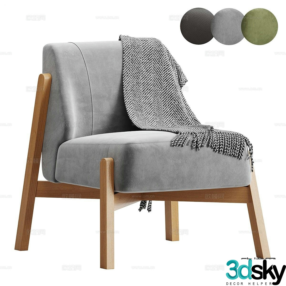 Modern chair leisure chair 3d model