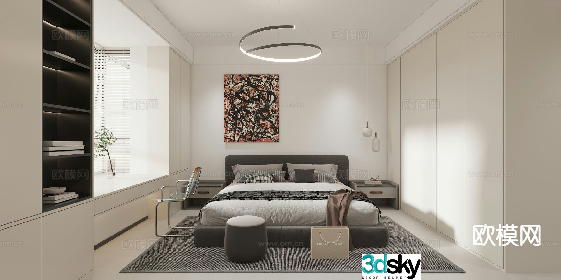Modern bedroom master bedroom master bedroom 3d model