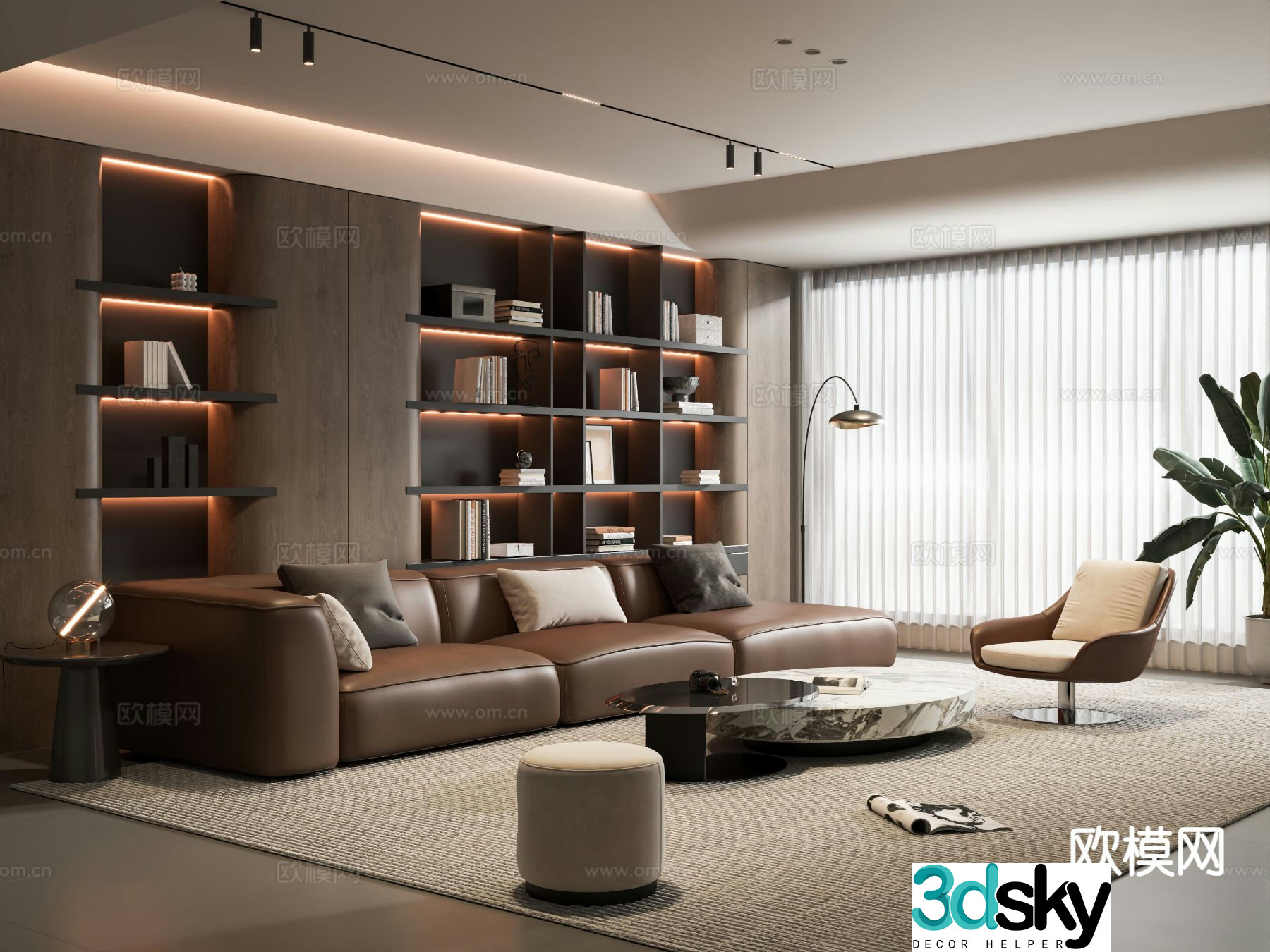 Italian living room 3d model
