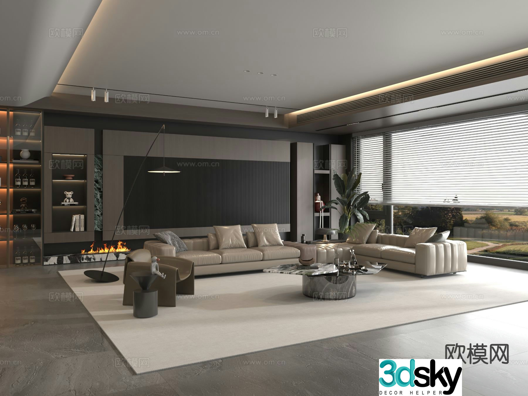 Italian living room 3d model