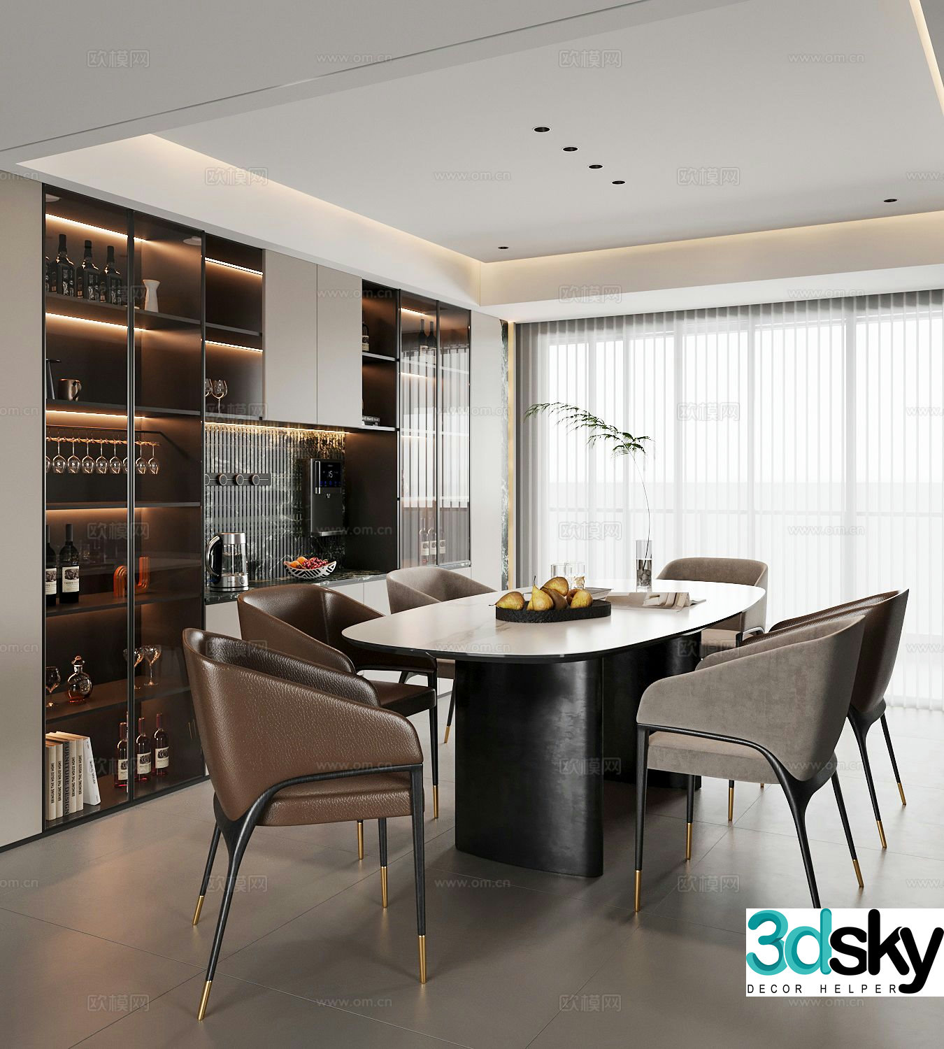 Italian restaurant 3d model