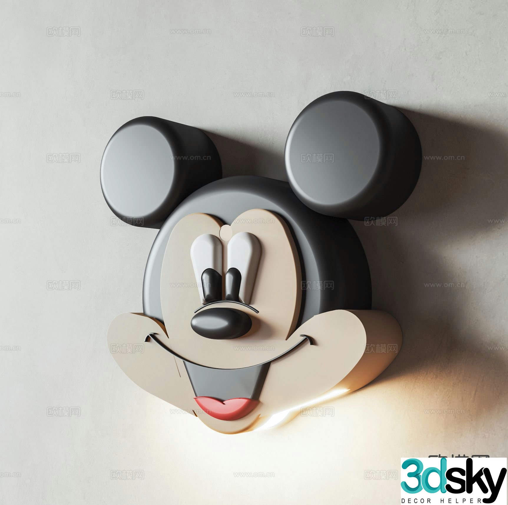 Children’s wall lamp Mickey wall lamp 3d model