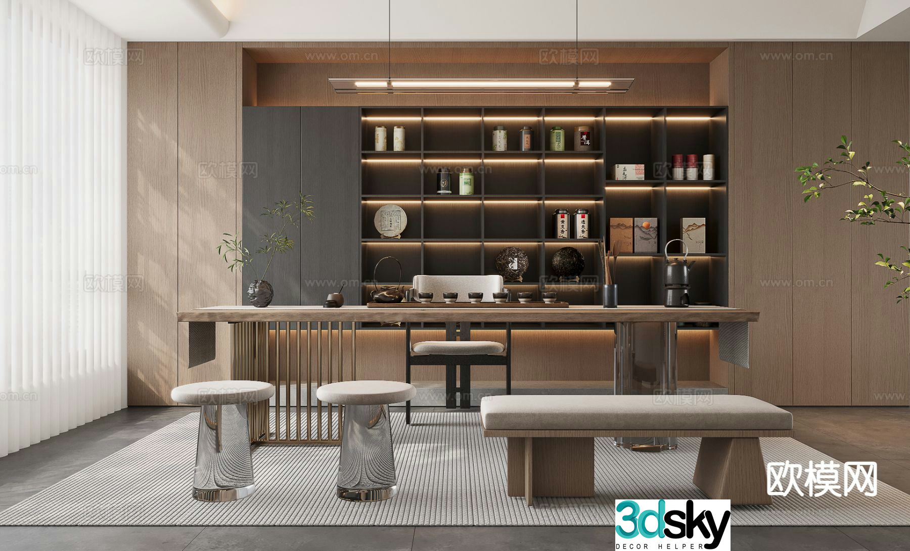 Italian tea room 3d model