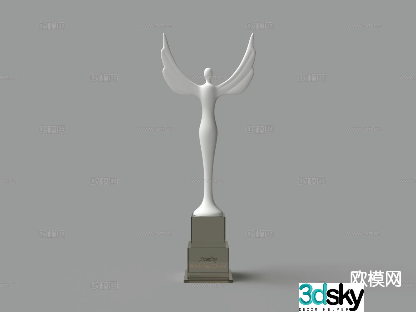 Angel Trophy Ornament 3D Model