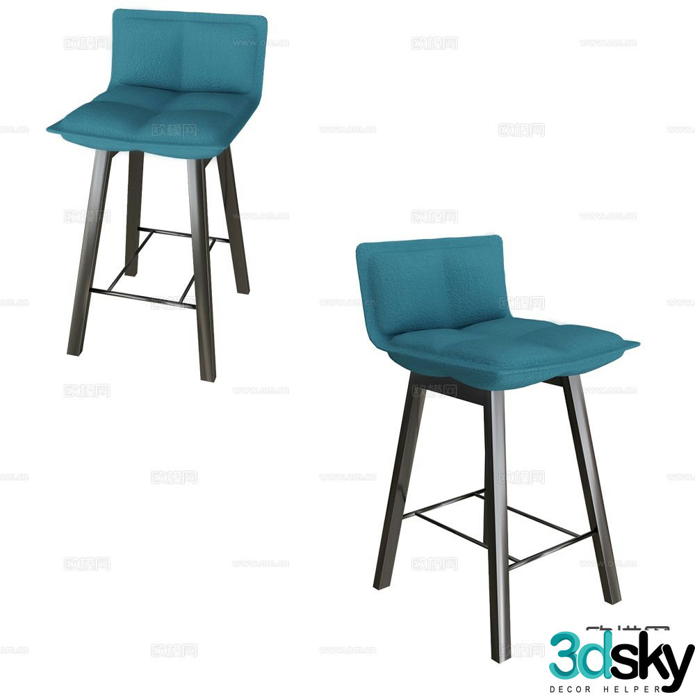 Inno fabric bar stool bar stool 3d model