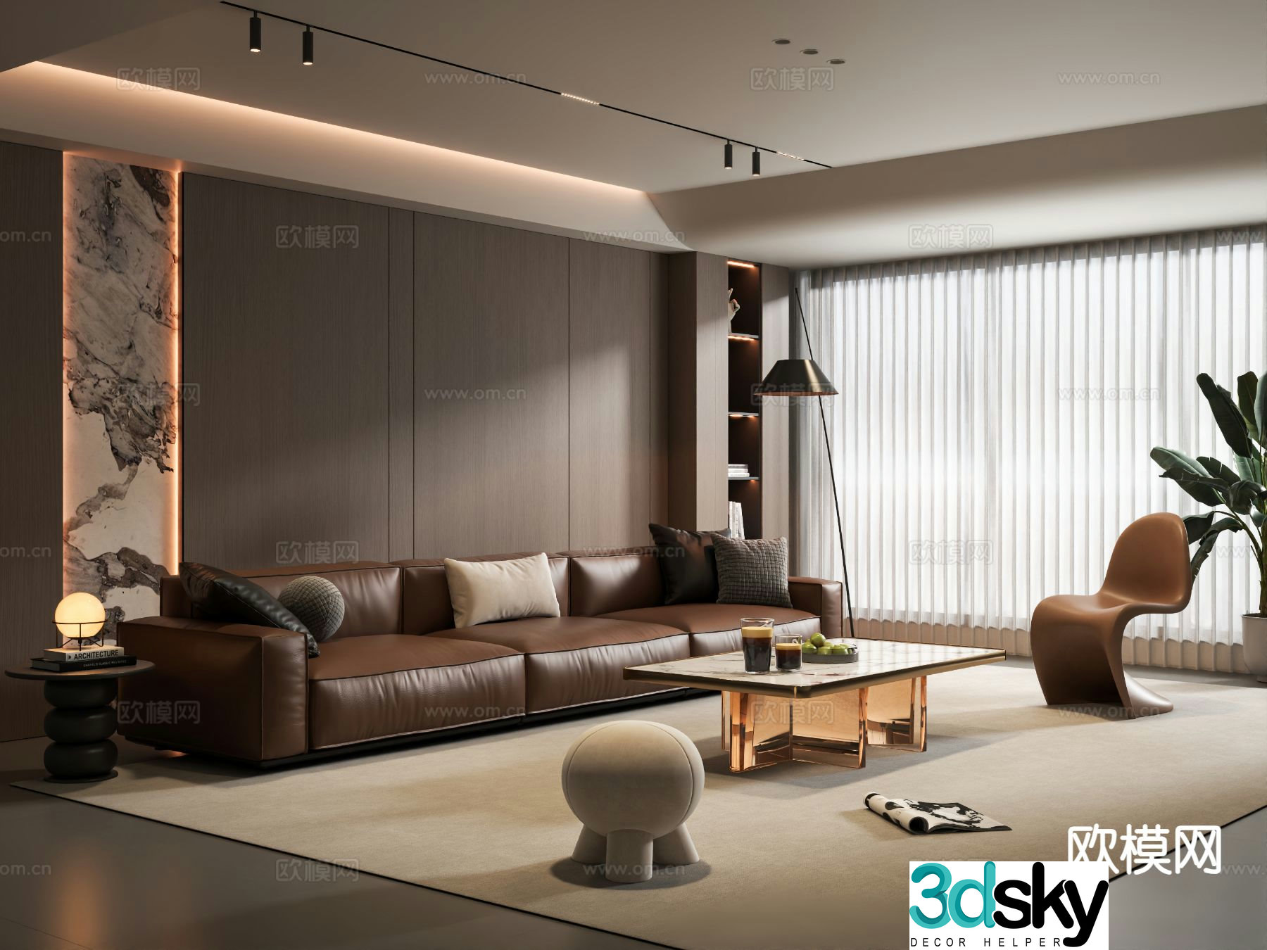 Italian living room 3d model