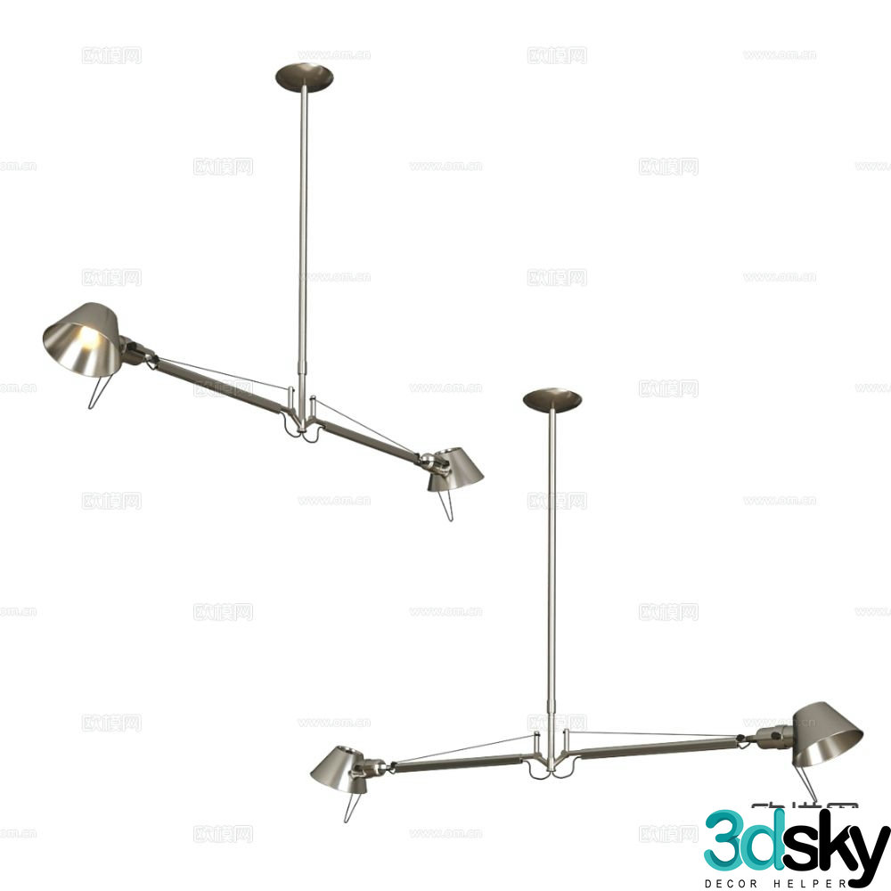 Artemide metal chandelier 3d model