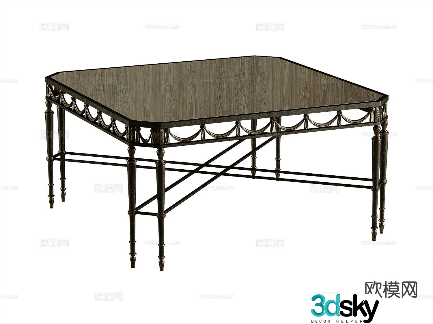 American coffee table 3d model