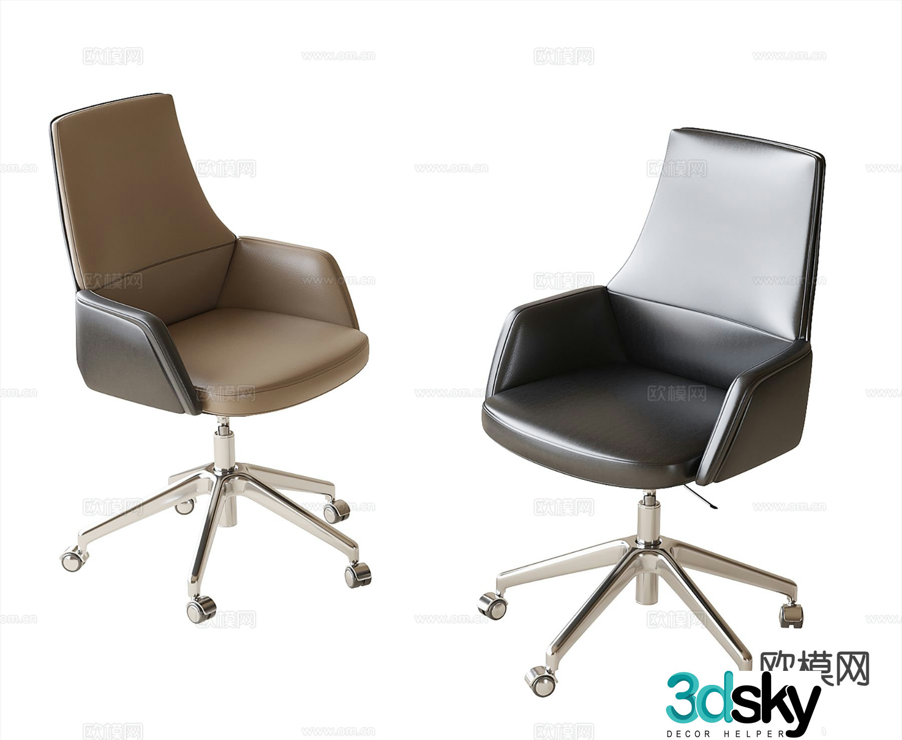 Modern office chair boss chair swivel chair 3d model