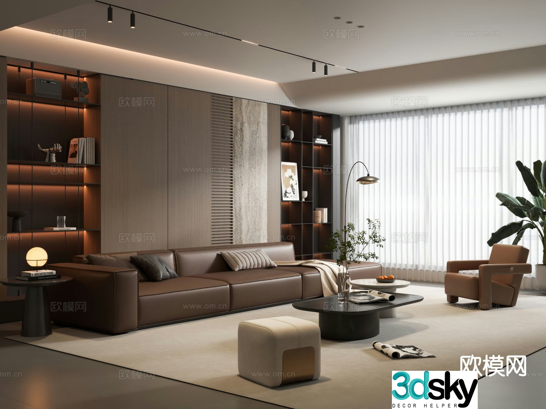 Italian living room 3d model