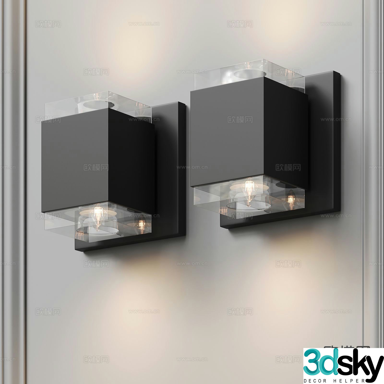 Modern wall light 3d model