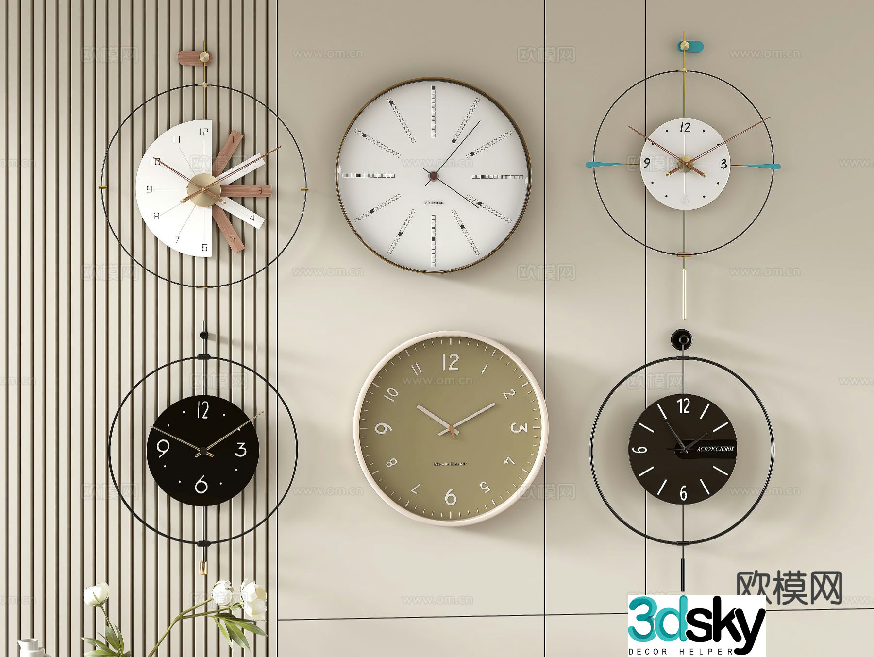 clock wall clock clock 3d model